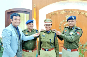 IAS हिमांशु गुप्ता ने IPS पत्नी को बैच लगाया !!