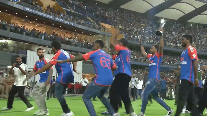 Team India T20 World Cup Celebration Live: The Celebrations at Wankhede Stadium