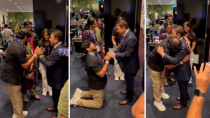 Nitish Reddy's Father Mutyala Reddy Touches Gavaskar's Feet; Emotional Video Goes Viral