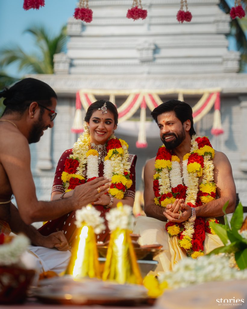 Keerthy Suresh and Antony Thattil's second wedding ceremony Photo