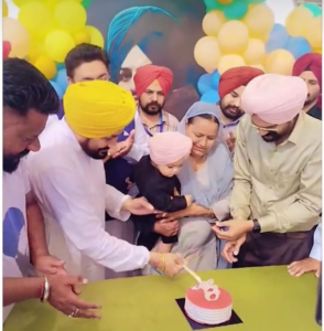 Charanjit Channi Visits Sidhu Moosewala’s Home to Celebrate His Younger Brother Shubhdeep’s First Birthday