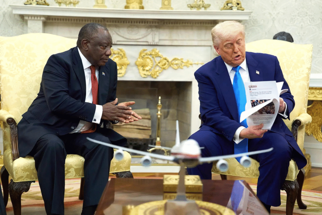 President Cyril Ramaphosa at the White House sparked headlines