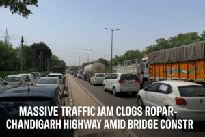 Massive Traffic Jam Clogs Ropar-Chandigarh Highway