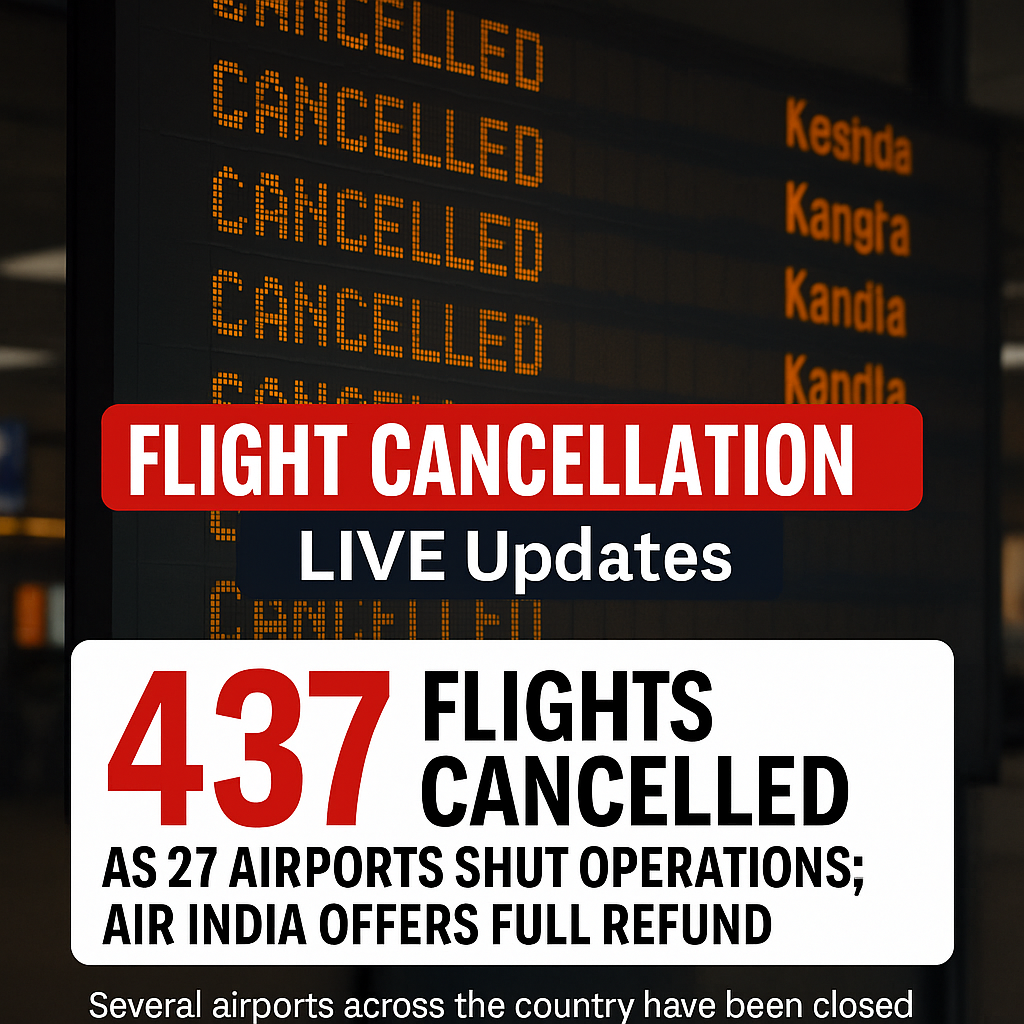 Flight Cancellation LIVE Updates: 437 Flights Cancelled, 27 Airports Closed After India’s Strikes On Terror Camps In Pakistan – Full Refunds Announced Flight Cancellation LIVE Updates