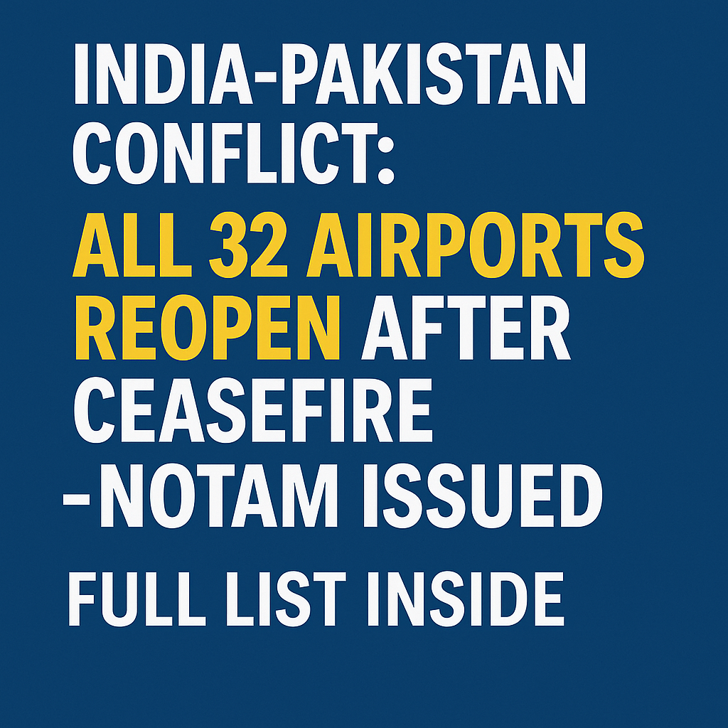 All 32 Airports Reopen After Ceasefire