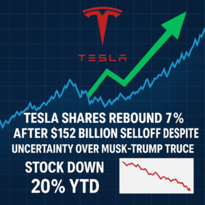 Tesla Shares gain 7% After $152 Billion Selloff Despite Uncertainty Over Musk-Trump Truce