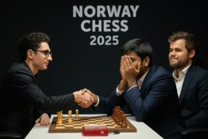 Gukesh’s Final-Round Blunder Hands Carlsen His Seventh Norway Chess Title