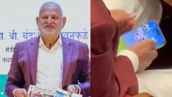 Maharashtra Minister Manikrao Kokate Caught Playing Game in Assembly