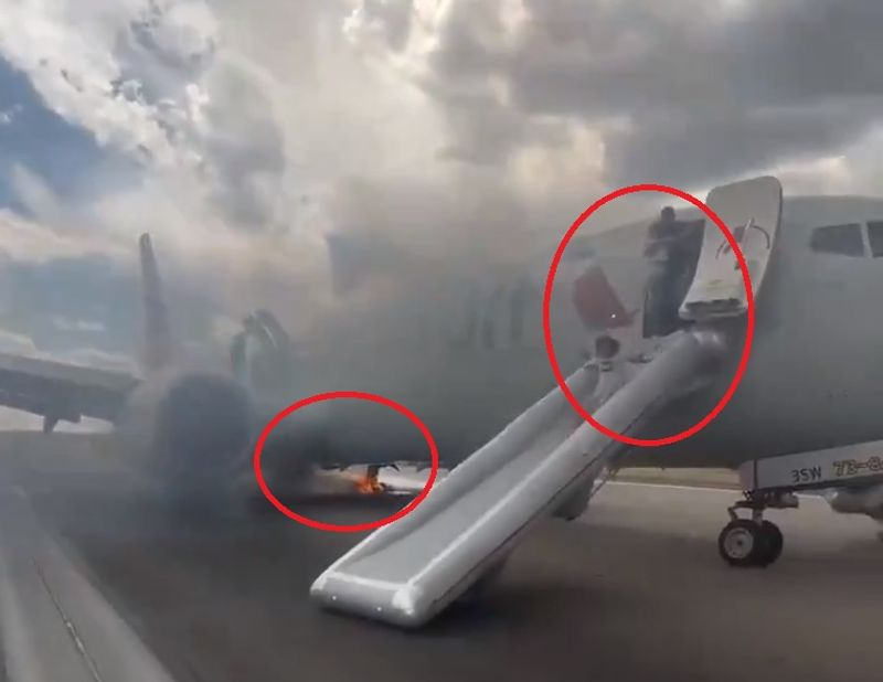American Airlines Flight 3023 Evacuated After Landing Gear Fire