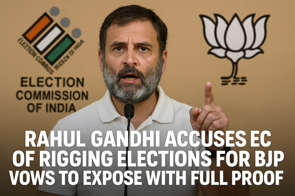 Rahul Gandhi Accuses Election Commission of Vote Theft, Claims Irrefutable Proof of Bias Towards BJP