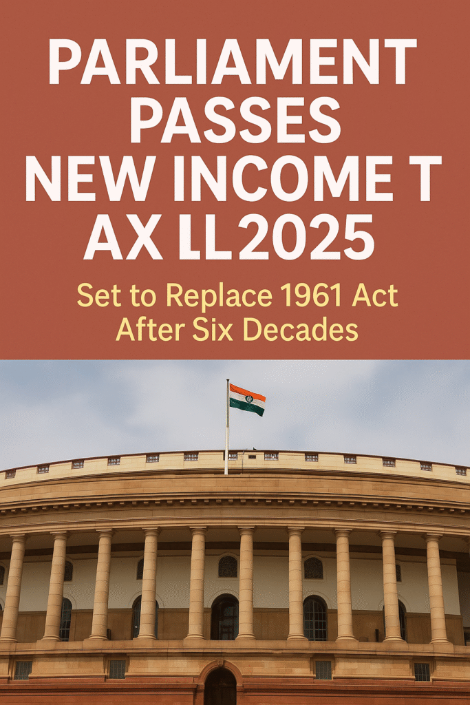 Parliament Passes New Income Tax Bill 2025