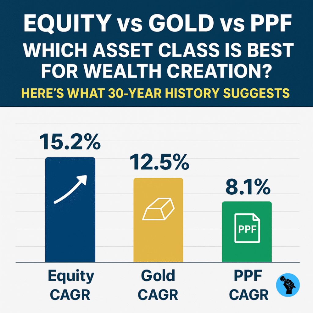Equity vs Gold vs PPF 