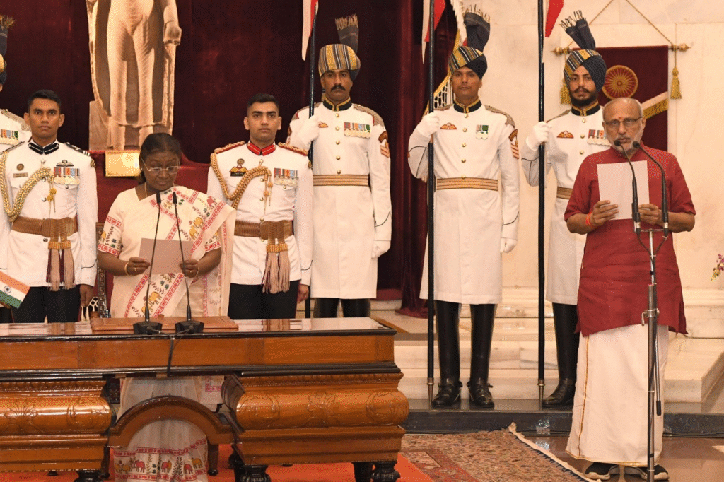 CP Radhakrishnan takes oath as 15th Vice President