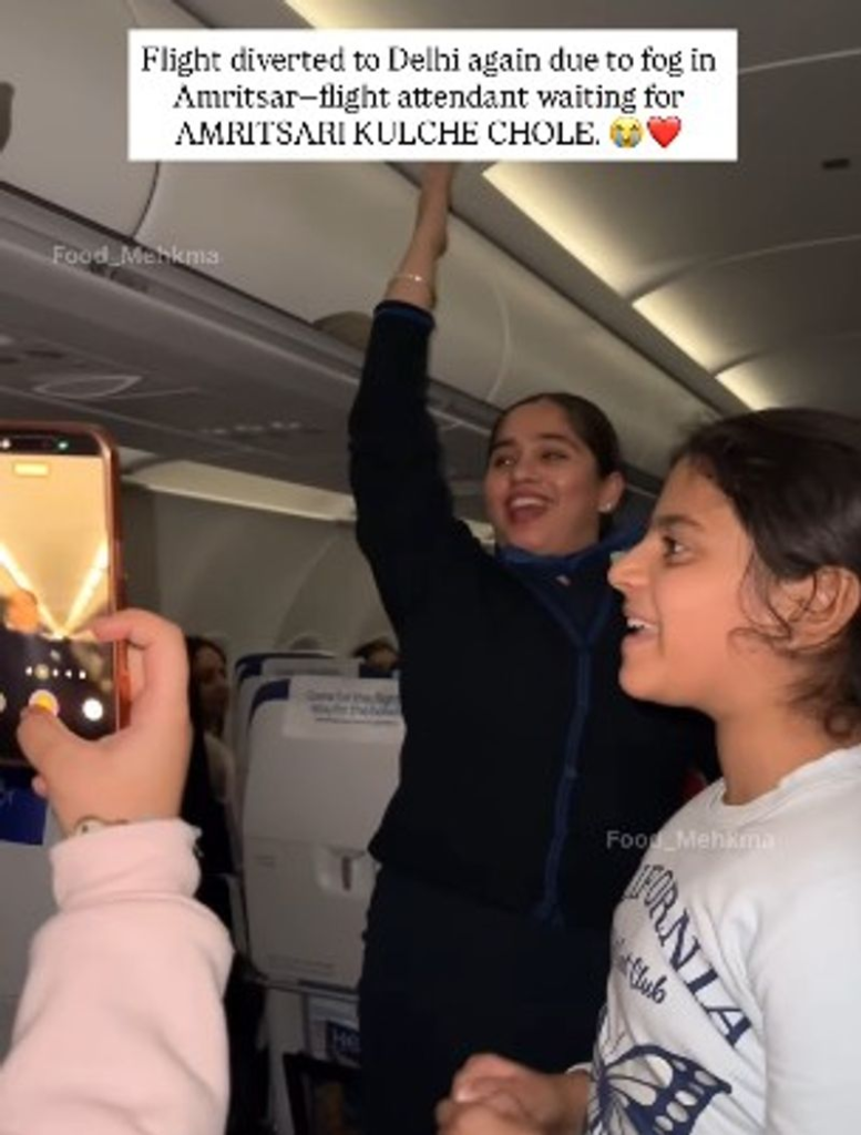 IndiGo Air Hostess’s Punjabi Banter Turns Flight Delay into a Viral Moment