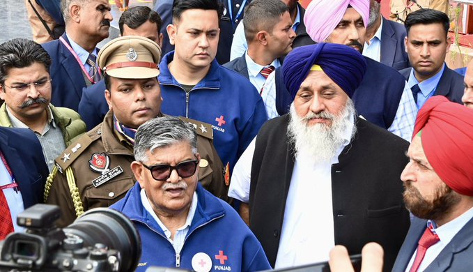 SAD, BJP Leaders Share Platform at Punjab Governor’s Anti-Drug Foot March in Ferozepur