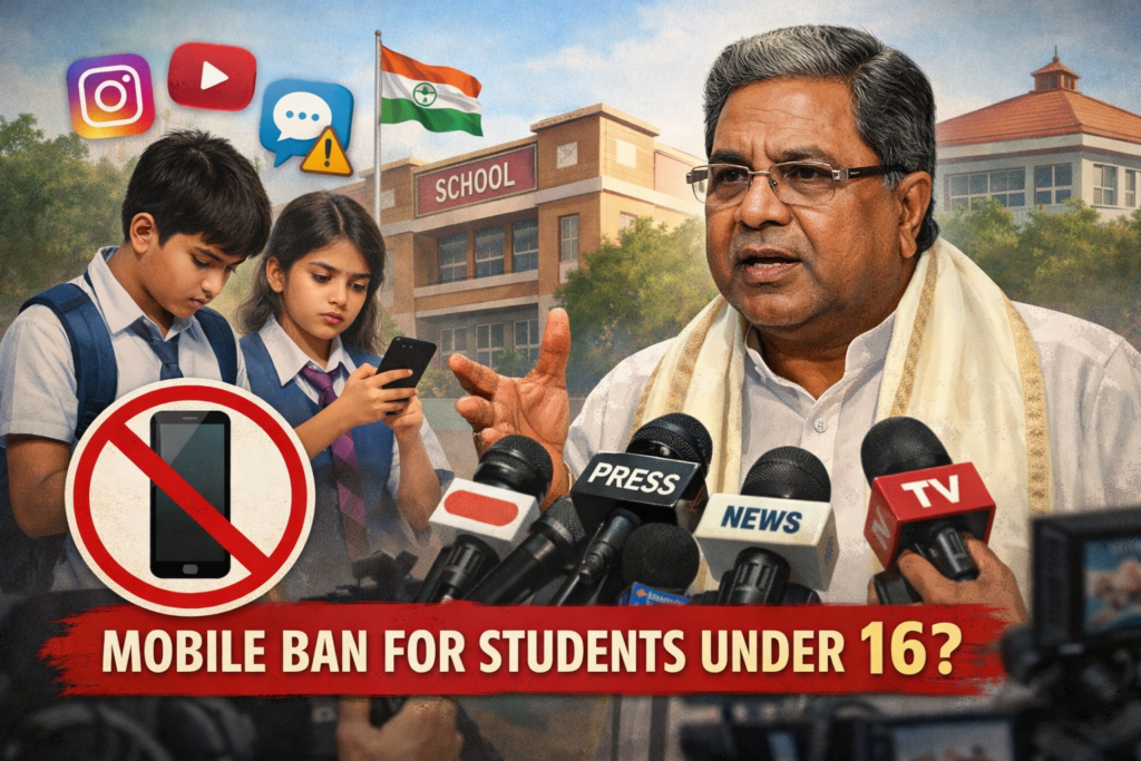Karnataka Eyes Mobile Ban for Students Under 16; CM Siddaramaiah Flags Social Media Addiction