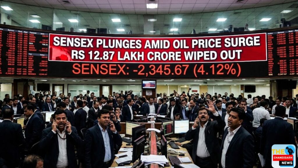 Stock Market Crash Today: Rs 12.87 Lakh Crore Wiped Out as Sensex Plunges Amid Oil Price Surge