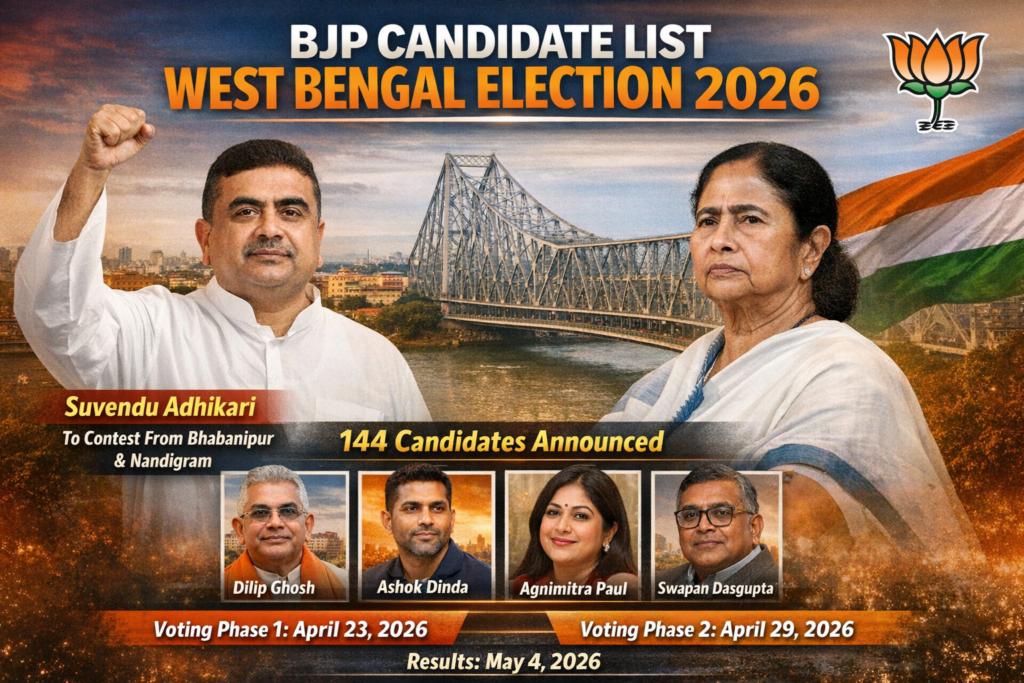 BJP Candidate List West Bengal Election 2026