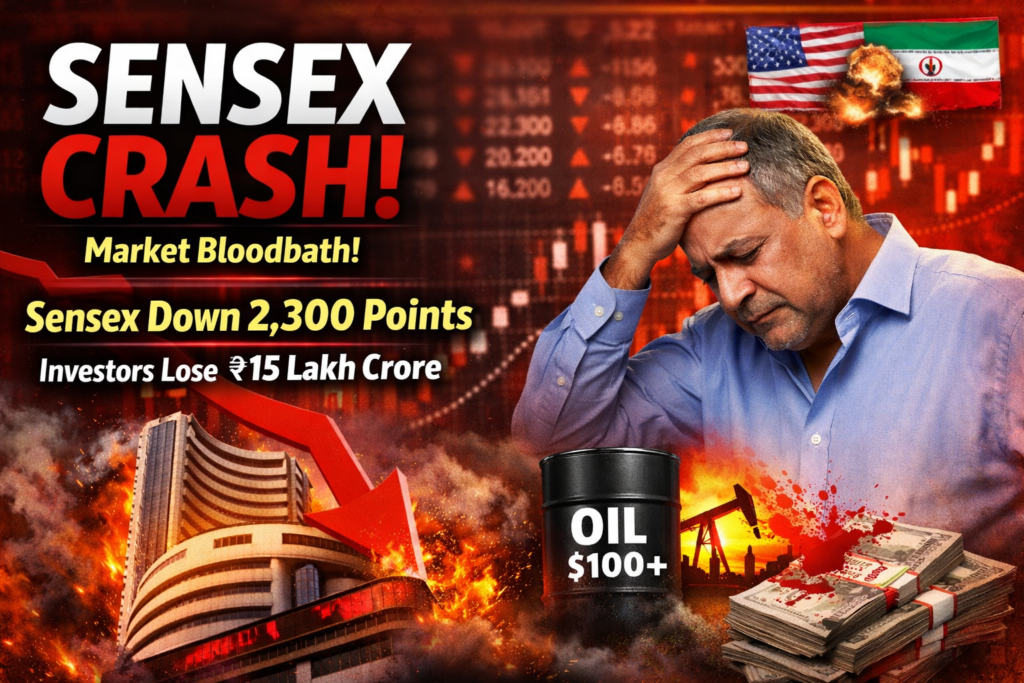 Sensex Crash Today: Investors Lose ₹15 Lakh Crore in Massive Market Selloff