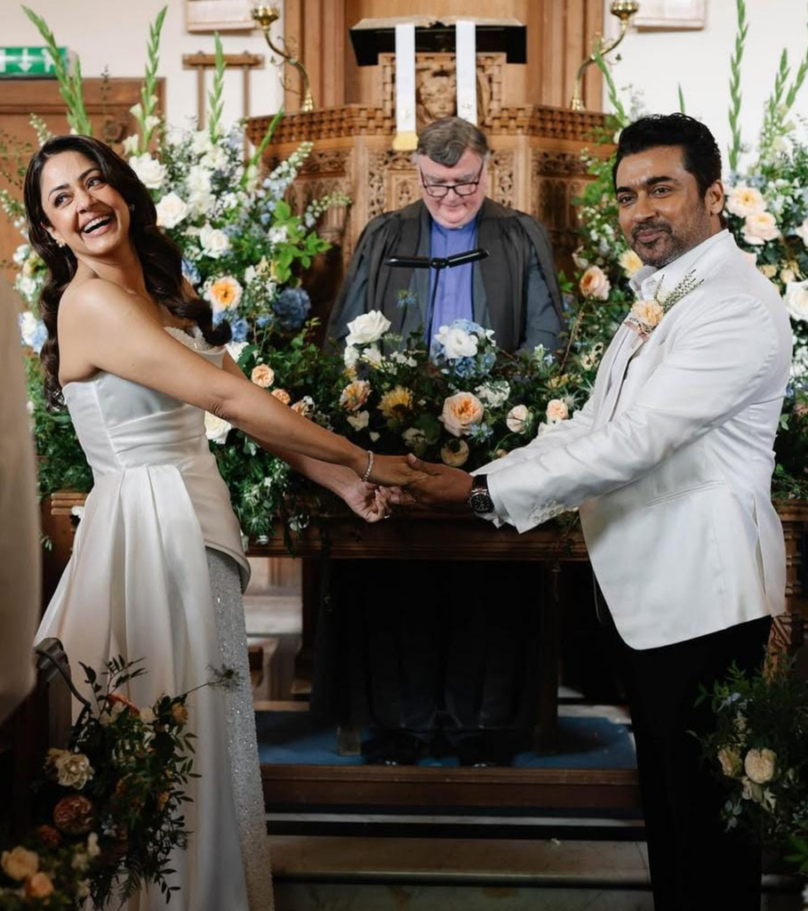 Suriya Jyotika Wedding: सूर्या और ज्योतिका 20वीं शादी की सालगिरह पर दोबारा शादी करते हुए